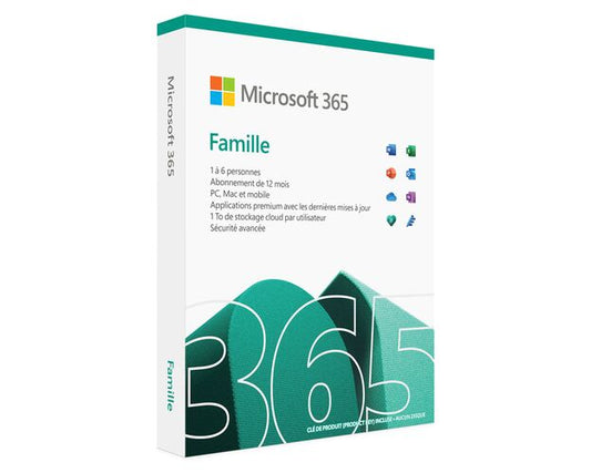 Microsoft 365 Famille - jusqu'à 6 utilisateurs (PC ou Mac)
