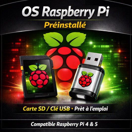 OS Raspberry Pi — Préinstallé sur Carte SD / Clé USB