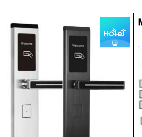 Serrure connectee TT728 - TThotel / TTLock (carte + app + cle mecanique)