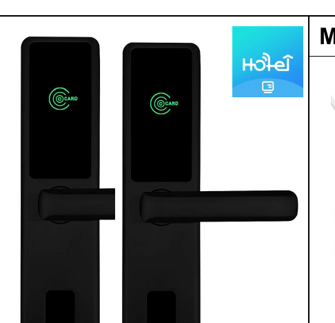Serrure connectee TT865 - TThotel / TTLock (carte + app + cle mecanique)