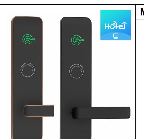 Serrure connectee TT866 - TThotel / TTLock (carte + app + cle mecanique)