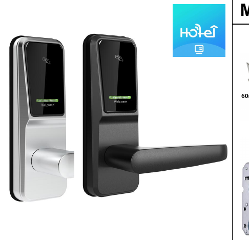 Serrure connectee TT891 - TThotel / TTLock (carte + app + cle mecanique)