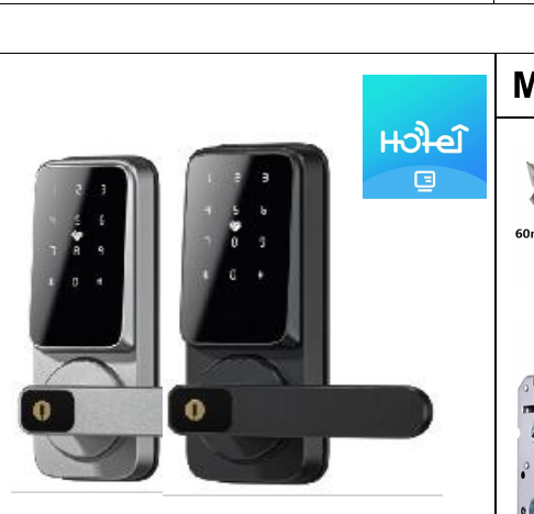 Serrure connectee TTM718 - TThotel / TTLock avec clavier a code (carte + app + code)