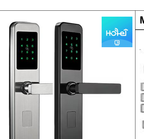 Serrure connectee TTM725 - TThotel / TTLock avec clavier a code (carte + app + code)