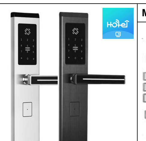 Serrure connectee TTM728 - TThotel / TTLock avec clavier a code (carte + app + code)