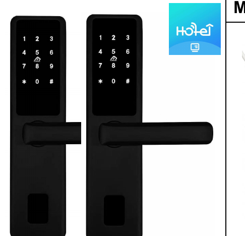 Serrure connectee TTM865 - TThotel / TTLock avec clavier a code (carte + app + code)