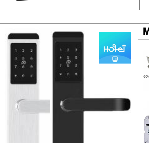 Serrure connectee TTM893 - TThotel / TTLock avec clavier a code (carte + app + code)