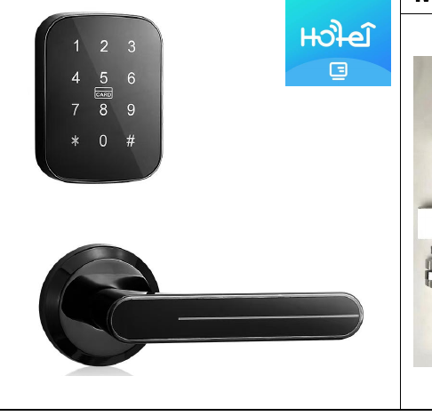 Serrure connectee TTM959 - TThotel / TTLock avec clavier a code (carte + app + code)