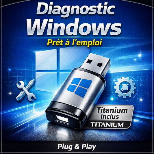 Clé USB pour Windows prête à l'emploi (Titanium inclus)