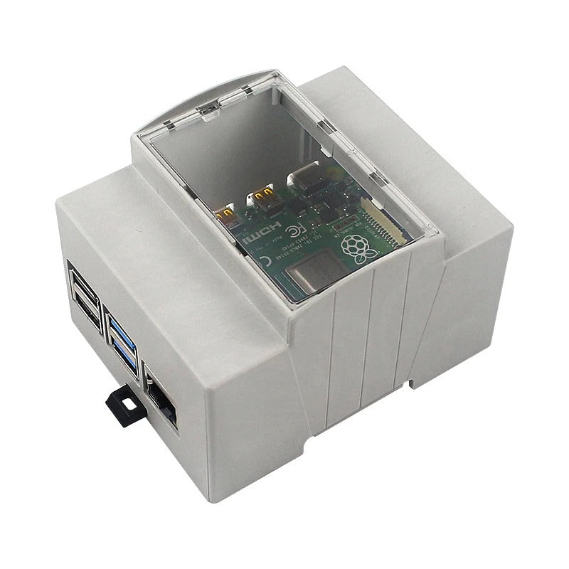 Boitier ABS Rail-DIN Raspberry Pi -- photo vendeur IceCrab Store, AliExpress