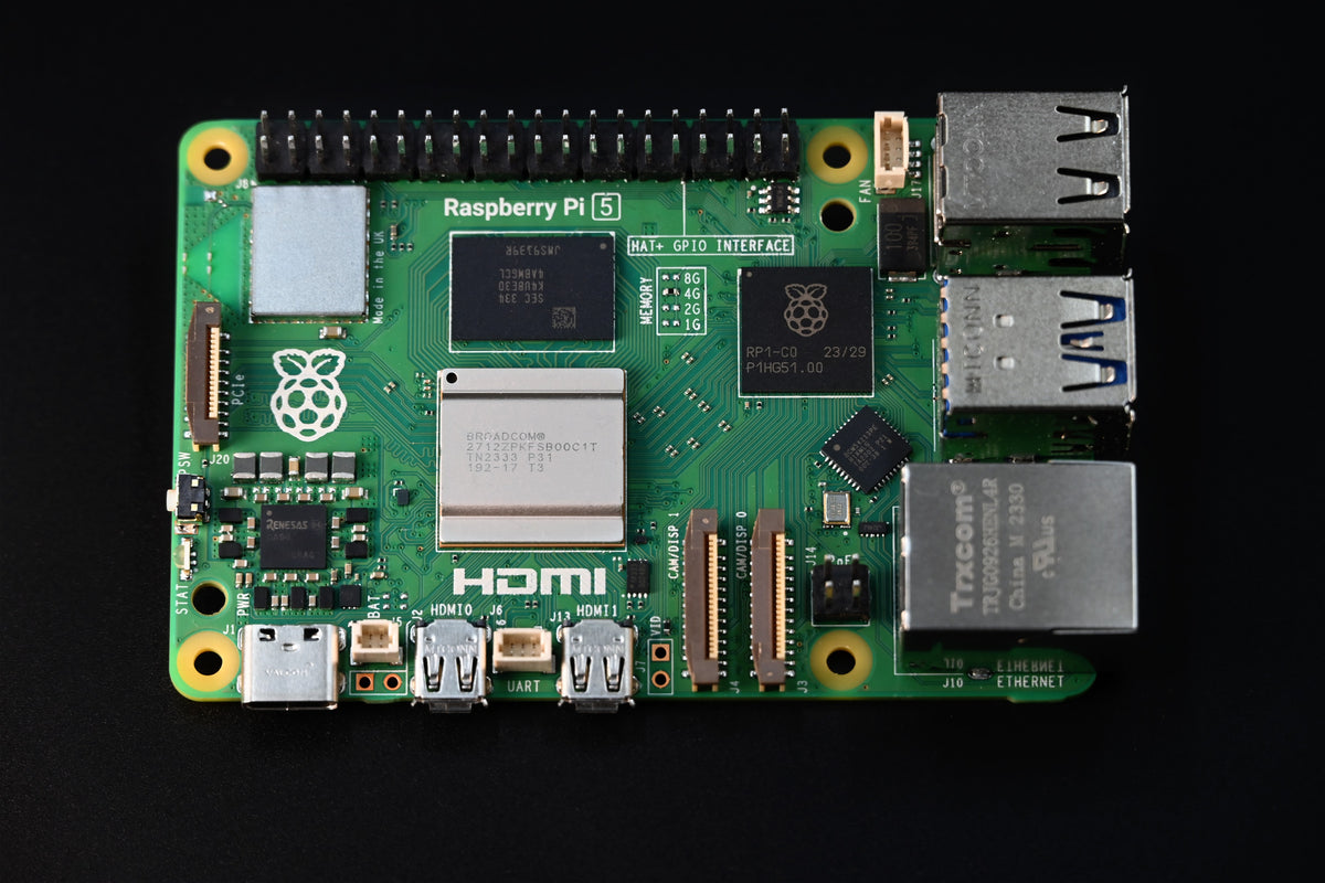 Raspberry Pi 5 -- photo Wikimedia Commons, SimonWaldherr, CC BY-SA 4.0